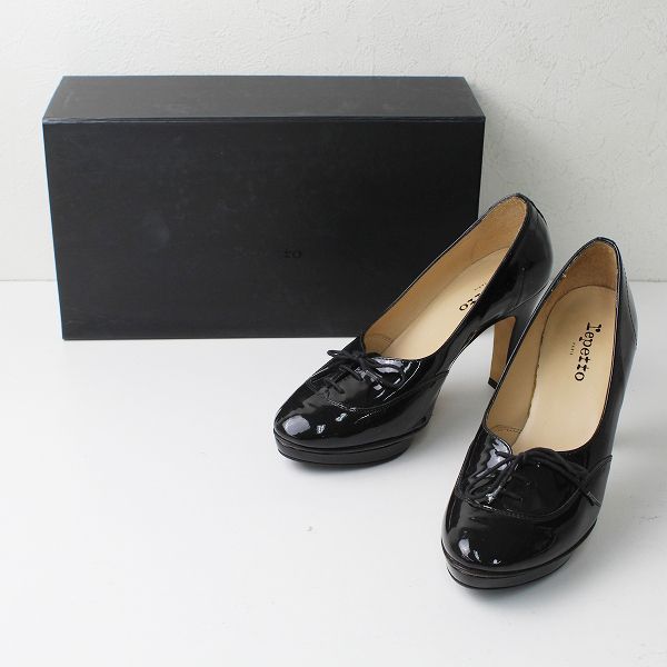 repetto レペット NICOL エナメル レースアップ パンプス 38.5 