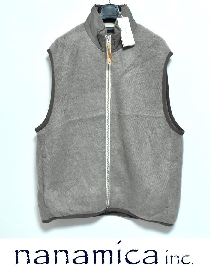 新品 nanamica ナナミカ Zip-Up Mohair Vest S 定価44000円 モヘア