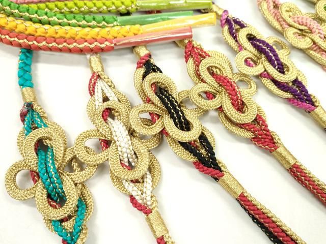 振袖用飾り付き帯締め１０本セット 飾り結び