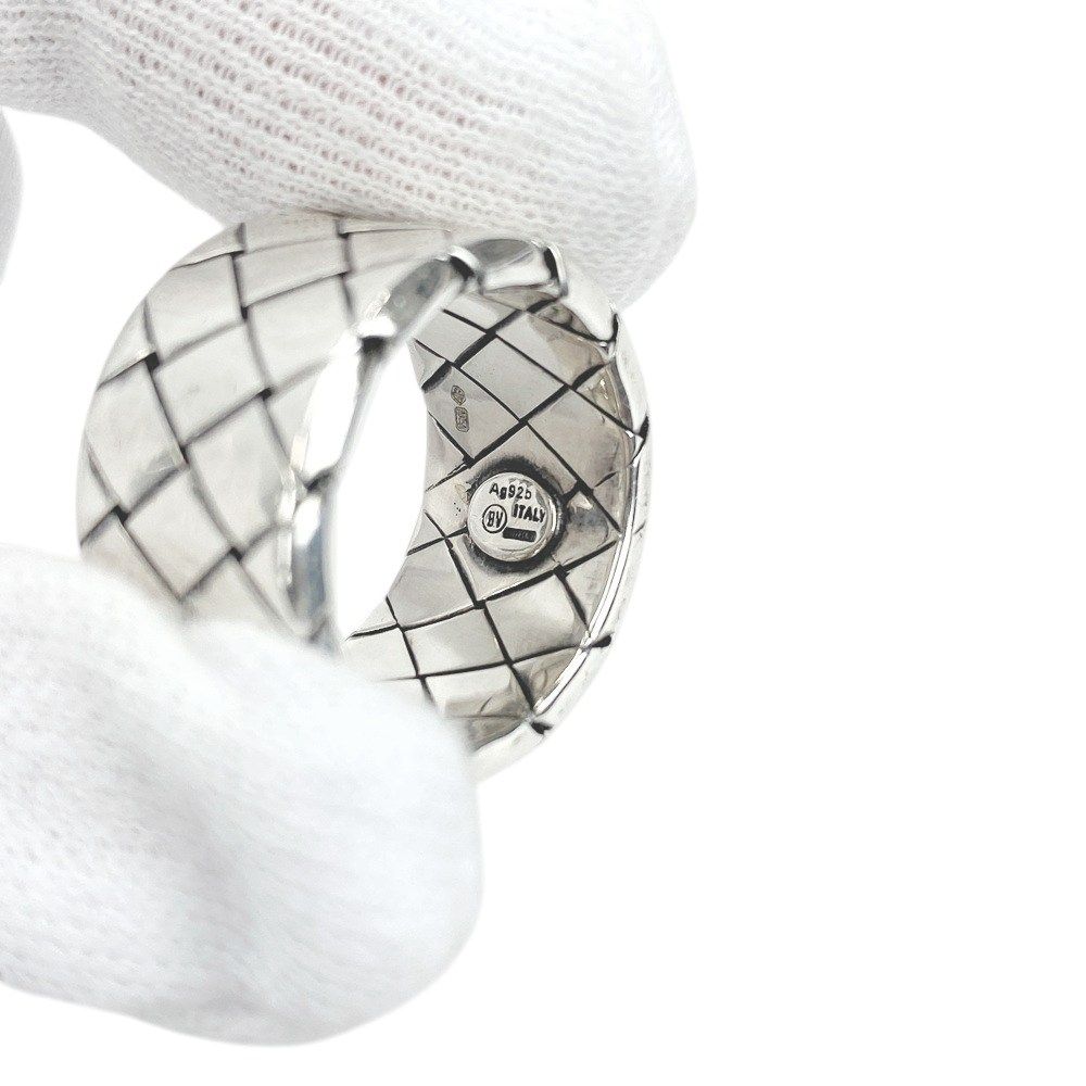 □美品□ ボッテガヴェネタ イントレチャート リング 指輪 シルバー SV