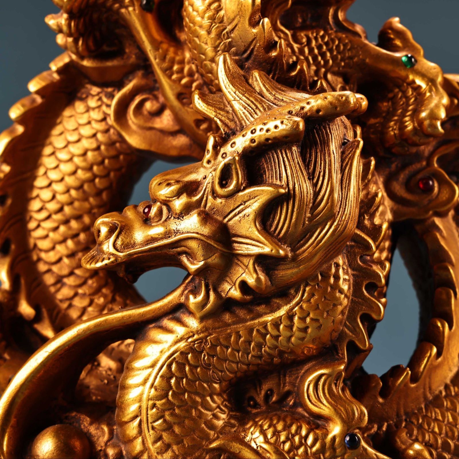 旧家蔵出し　銅製　龍　状態良好　珍品　仏教美術　置物　骨董品　アンティーク　オブジェ　インテリア　縁起物（0925CS） 旧家蔵出し 銅製 龍 状態良好 珍品 仏教美術 置物 骨董品 アンティーク