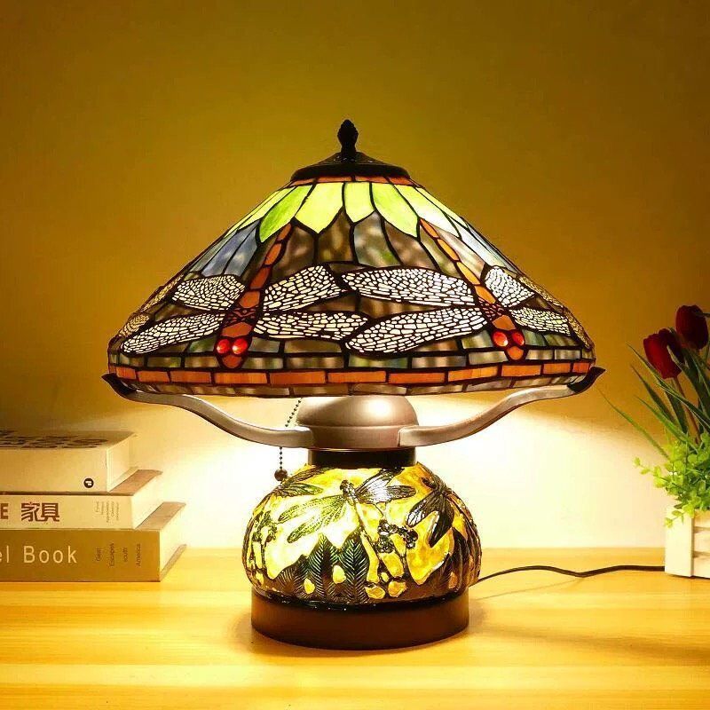 芸術品 ステンドグラスランプ 卓上スタンド 豪華テーブルランプ 卓上