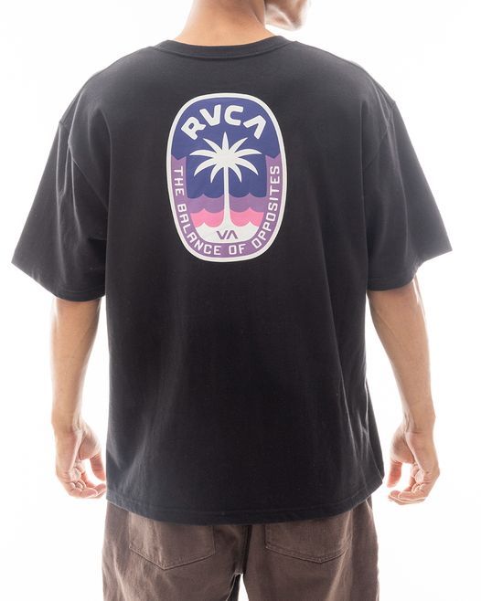 2024春夏 新品【RVCA/ルーカ/ルカ】PRIME PALM TEE Ｔシャツ BLK メンズ BE041-231