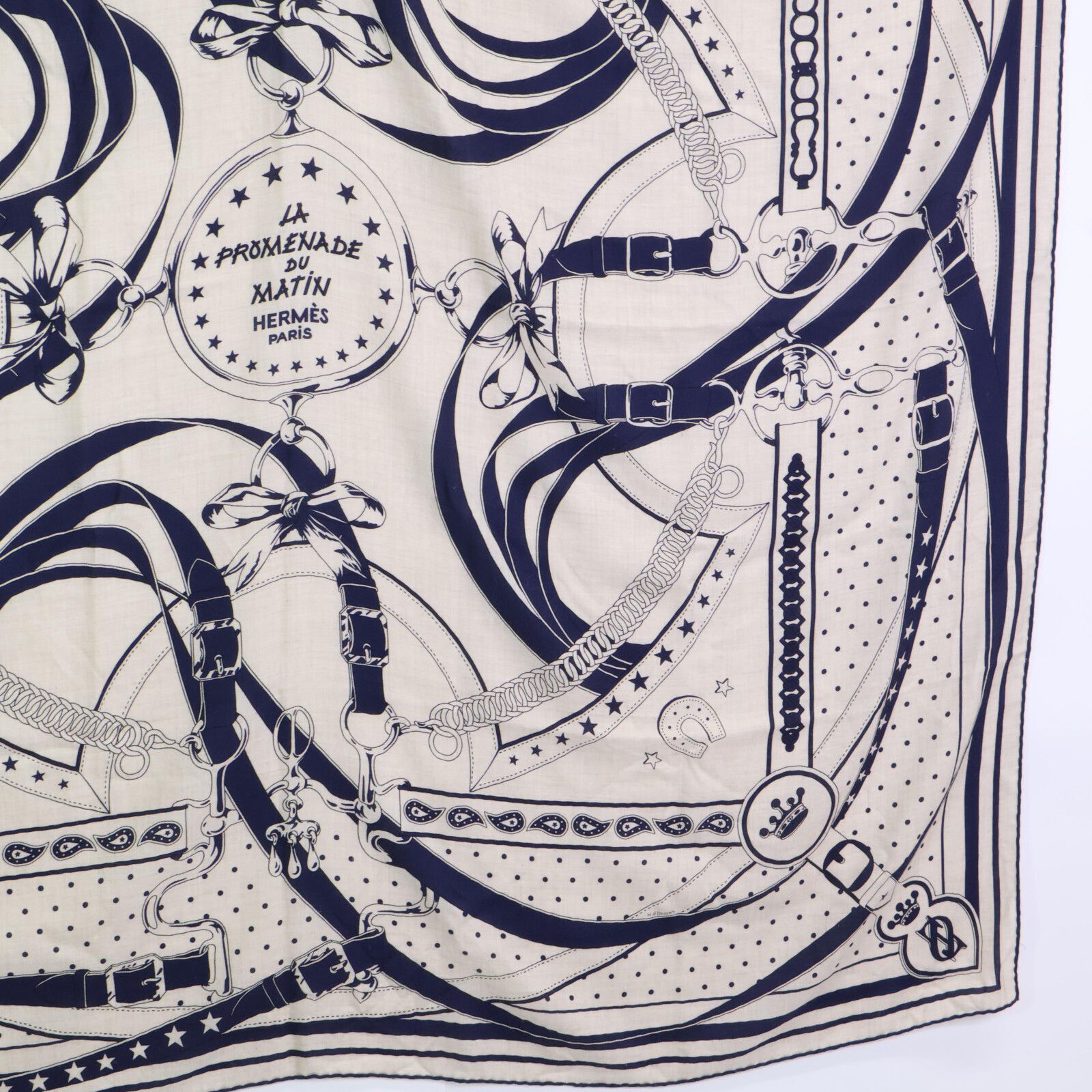 HERMES エルメス カレ140 ジェアン カシミヤ シルク 朝の散歩 La