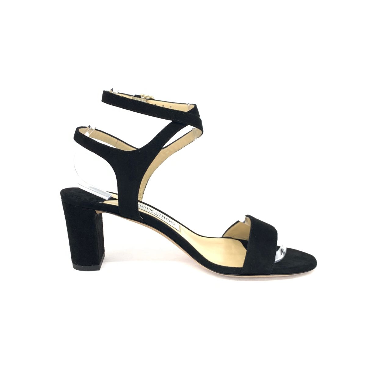 良好 JIMMY CHOO ジミーチュウ スエード パンプス ブラック アンクル