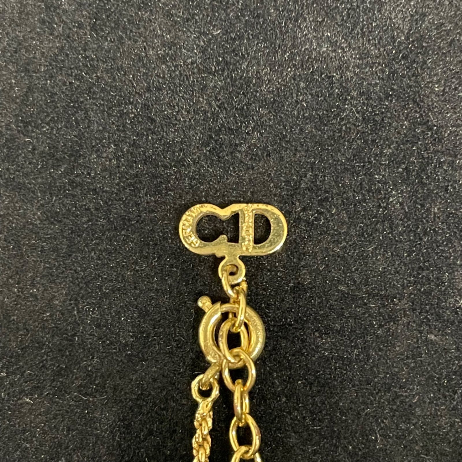 □Christian Dior クリスチャンディオール ロゴネックレス A25-1526