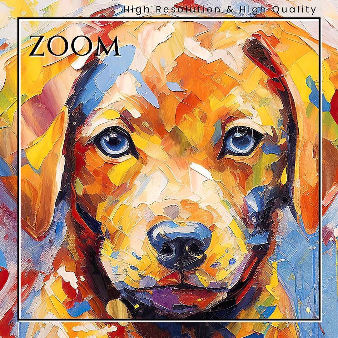 まなざし - ラブラドールレトリバー犬の子犬 No.4】アートポスター 犬