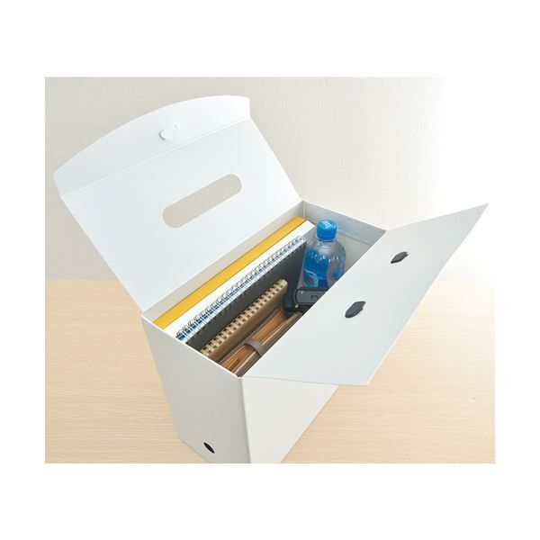 まとめ ライオン事務器 ボックスファイル テレネ PP A4 フタ 取っ手付き 背幅152mm レッド BF-42T R 1個 ×5セット