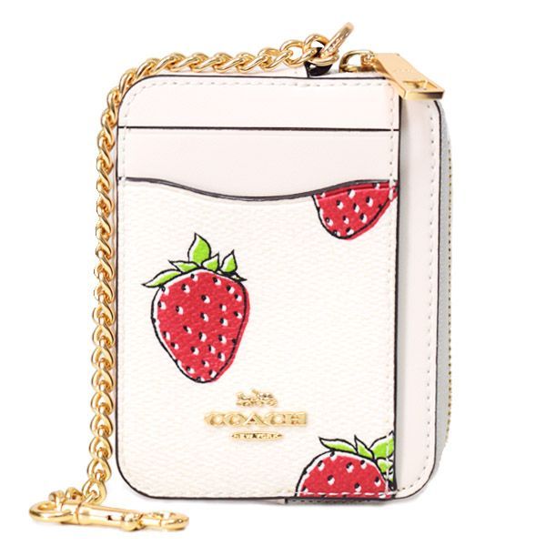 coach コーチ　正規品　いちご　ストロベリー　コインケース　カードケース COACH COACHコーチ カードケース コインケース 新作 新品