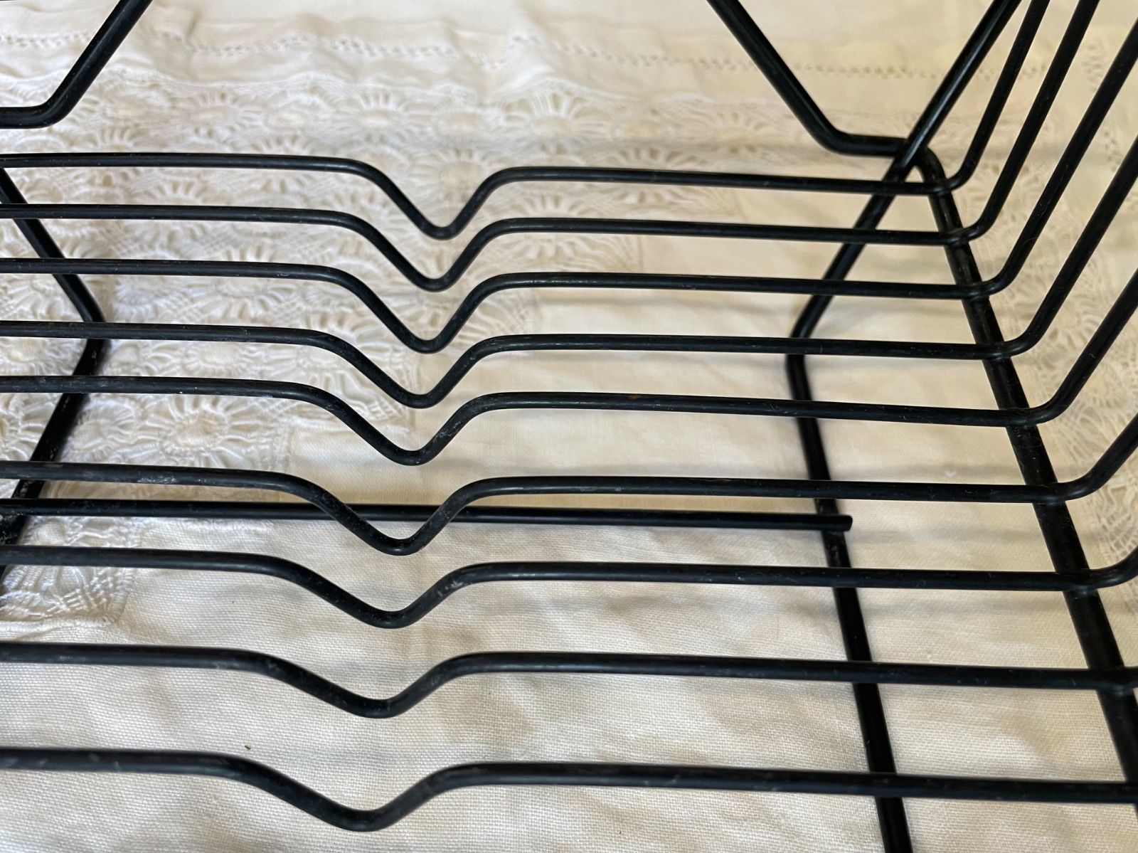  フランスアンティーク ディッシュラック プレート収納 メタル ブラック 822 食器スタンド キッチン収納 ラック