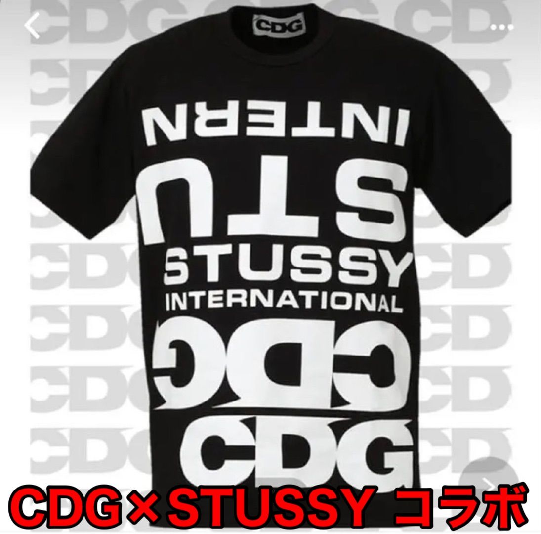 新品・未使用　CDG×STUSSY コラボ Tシャツ Sサイズ ブラック