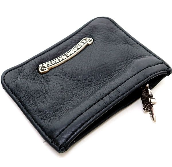 クロムハーツ パース 3×4 ブラック ヘビーレザー クロムハーツコイン