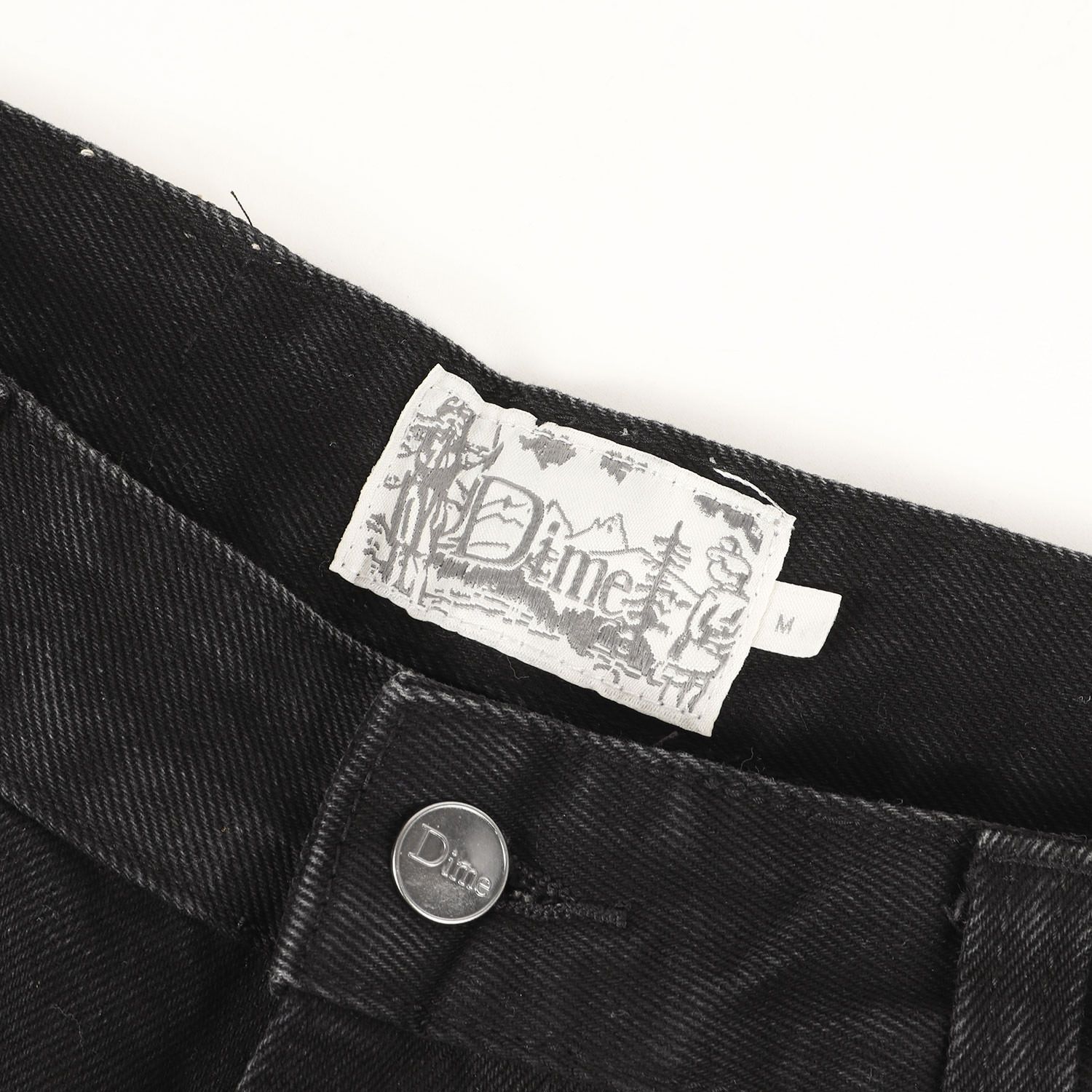 Dime ブラック デニム Mサイズ Dime Baggy Denim Pants / BLACK WASHED (ダイム デニムパンツ