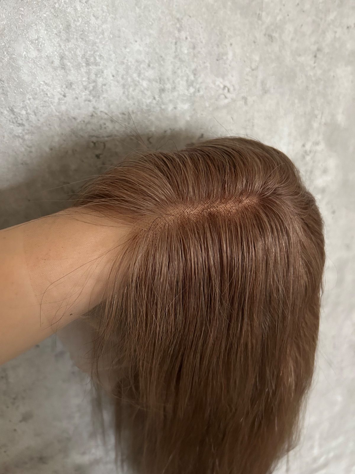 フルウィッグ｜耳が出せる 自然なもみあげ｜アッシュブラウン｜