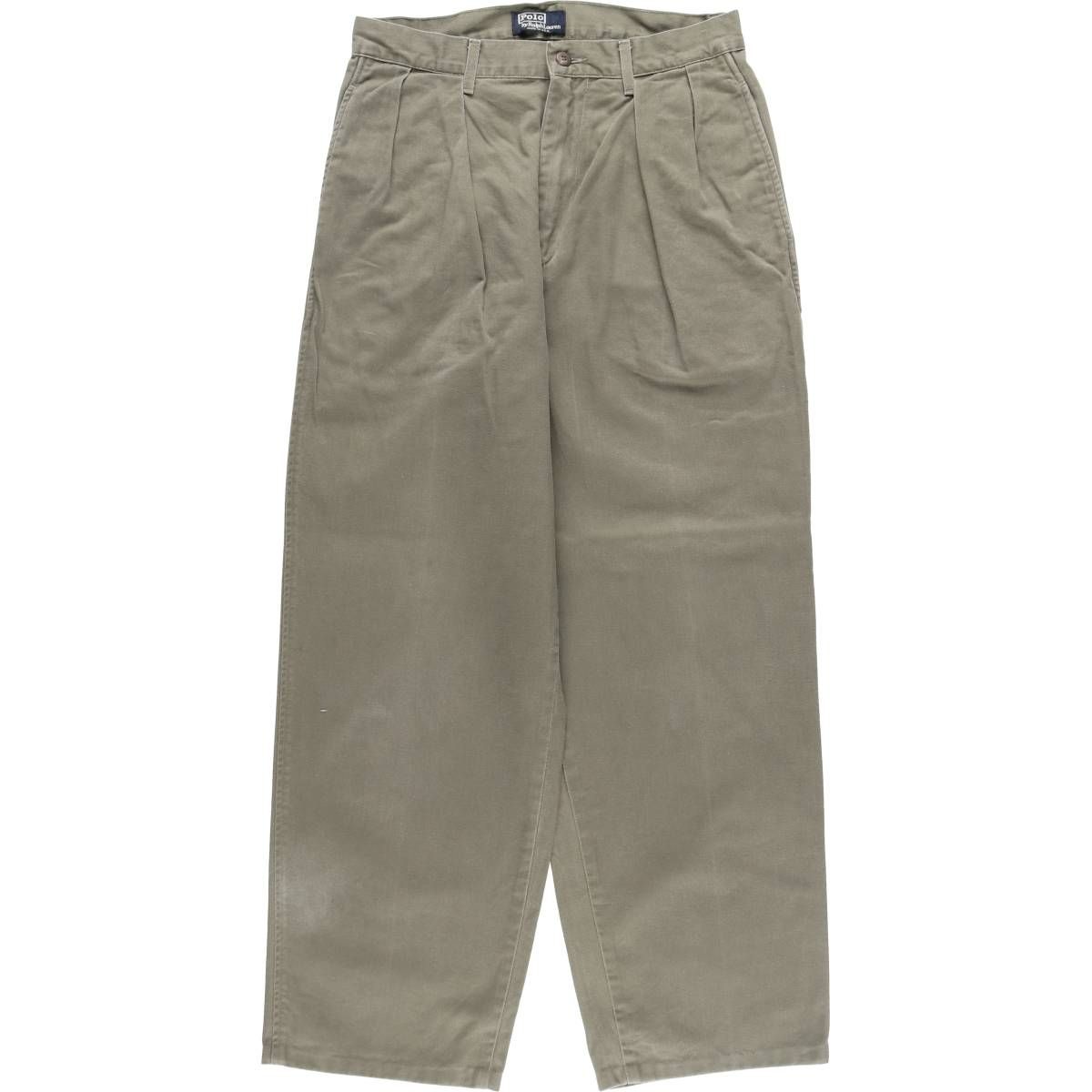 古着 90年代 ラルフローレン Ralph Lauren POLO by Ralph Lauren ツータック チノパンツ USA製 メンズw30相当 ヴィンテージ/eaa515912