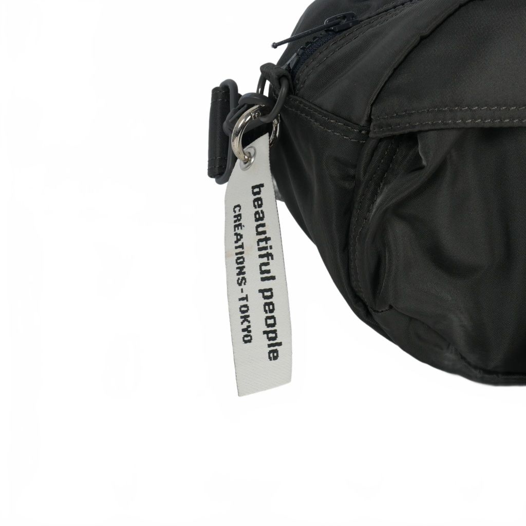 ビューティフルピープルポーターショルダーバッグチャコールグレー