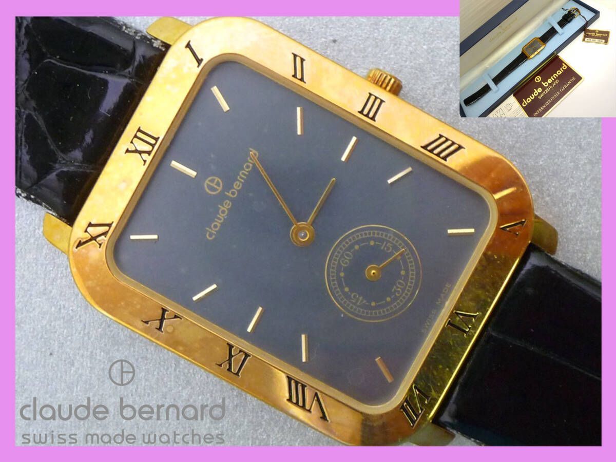 クロードベルナール claude bernard 腕時計 稼働 レディース 希少 稼働 良品 クロードベルナール 腕時計 レディース 紺色 文字盤