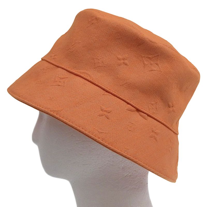 ルイヴィトン LOUIS VUITTON バケットハット 帽子 コットン オレンジ L M7143L 新入荷 LV1760