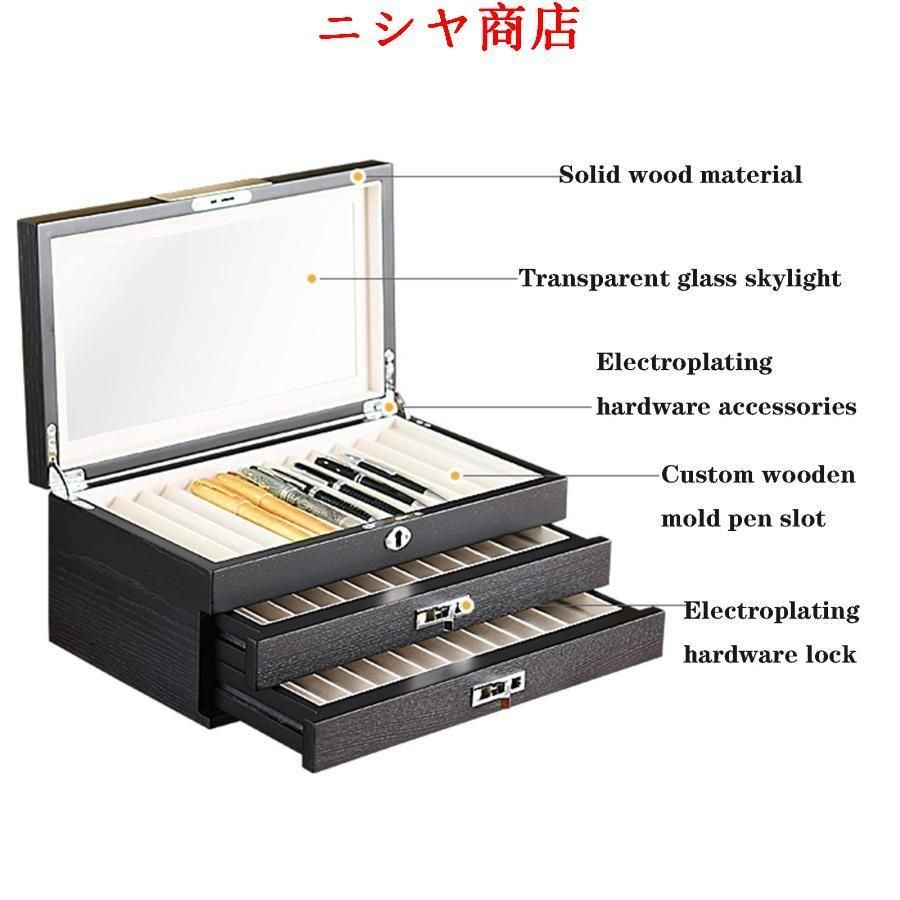 透明な窓が付いているペン貯蔵万年筆コレクターケース