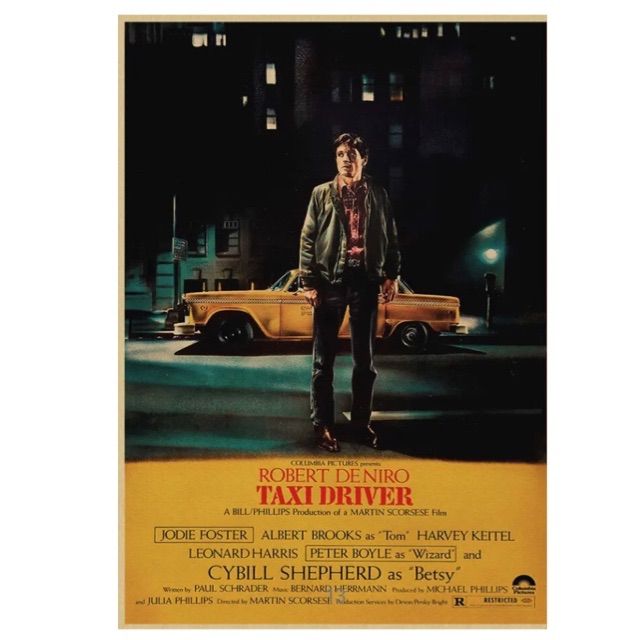 額縁付き K026A3 タクシードライバー 映画 ポスター ロバートデニーロ