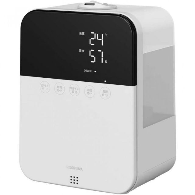 加湿器 ハイブリッド式加湿器 インフルエンザ対策 ウィルス対策 風邪予防 最大加湿量350ml h リモコン付 ホワイト HDK-35-W アイリスオーヤマ
