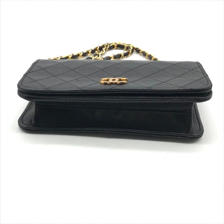 良品 CHANEL シャネル ココマーク ミニ マトラッセ ラムスキン  