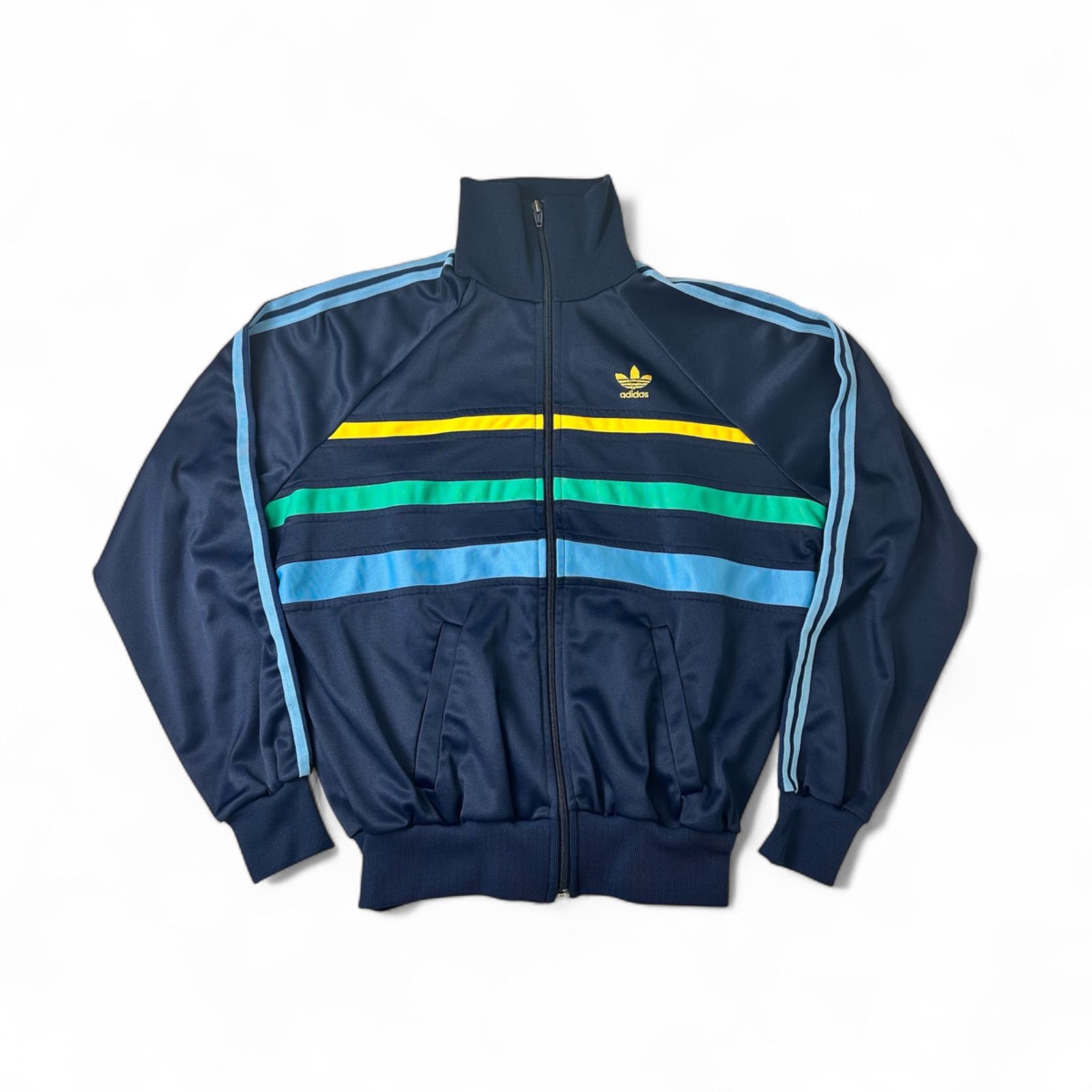 70s 英国製 ヴィンテージ adidas アディダス ハイネック トラック 