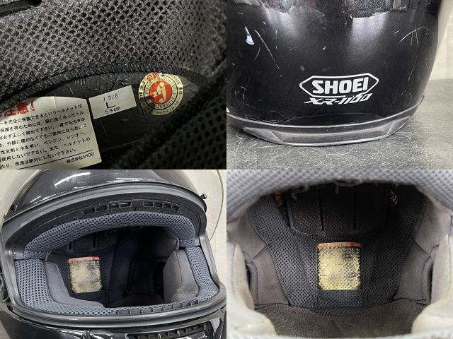 フルフェイスヘルメット 【中古】 SHOEI ショーエイ XR-1100 Lサイズ 59cm ブラック バイク オートバイ PSCマーク有 / 58135