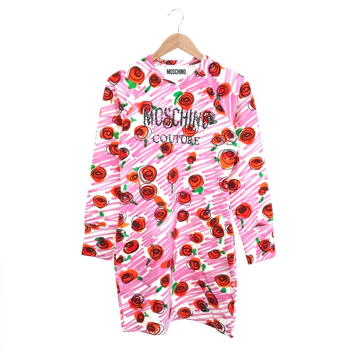 MOSCHINO モスキーノ 花柄 スウェット ワンピース サイズ:42