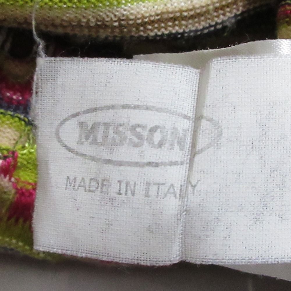 良品 MISSONI ミッソーニ ボーダー柄 長袖 ハイネック ニット