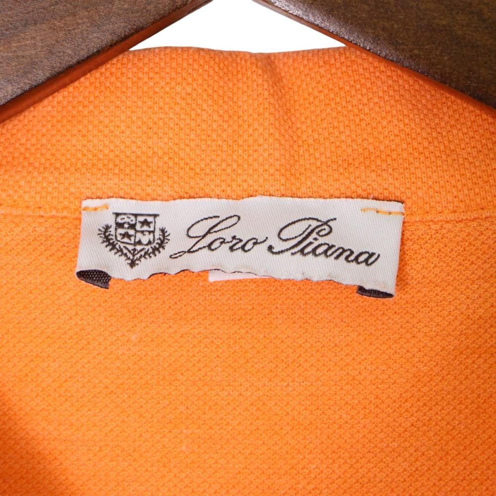 Loro Piana コットンオレンジポロシャツ 半袖 S サイズ