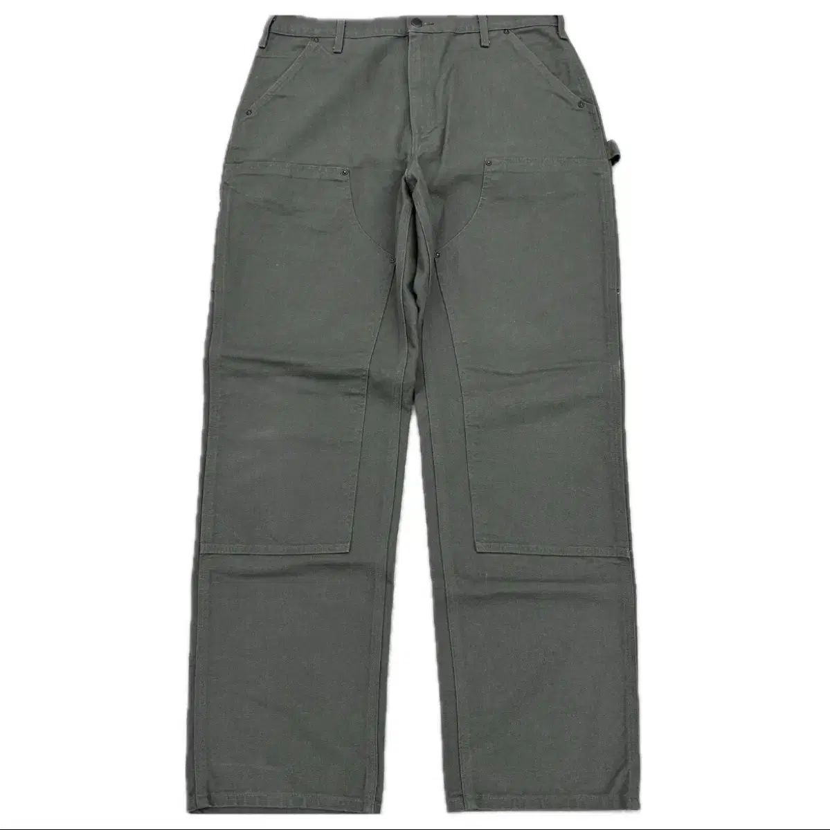carhartt ダブルニー モスグリーン Carhartt カーハート B01 Men's Double-Front Work Dungaree