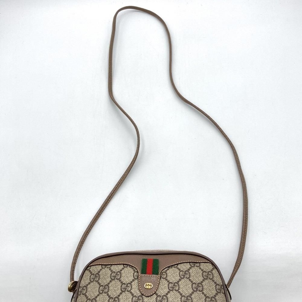 グッチ オールドグッチ ショルダーバッグ シェリーライン インターロッキングG ブラウン GGスプリーム レディース 007 58 6112 GUCCI  USED - メルカリ