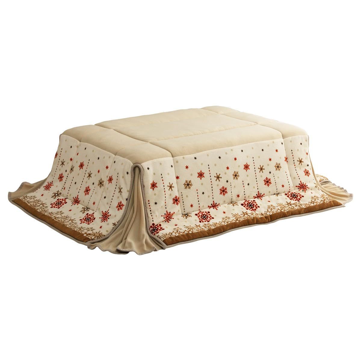 Size 約160×160cm_Style 正方形_Color アイボリー イケヒコ コーポレーション こたつ 掛け 布団 省スペース ミルキー 正方形 アイボリー 約160×160cm ノルディック調 なめらか 省エネ 節約 1170280141021