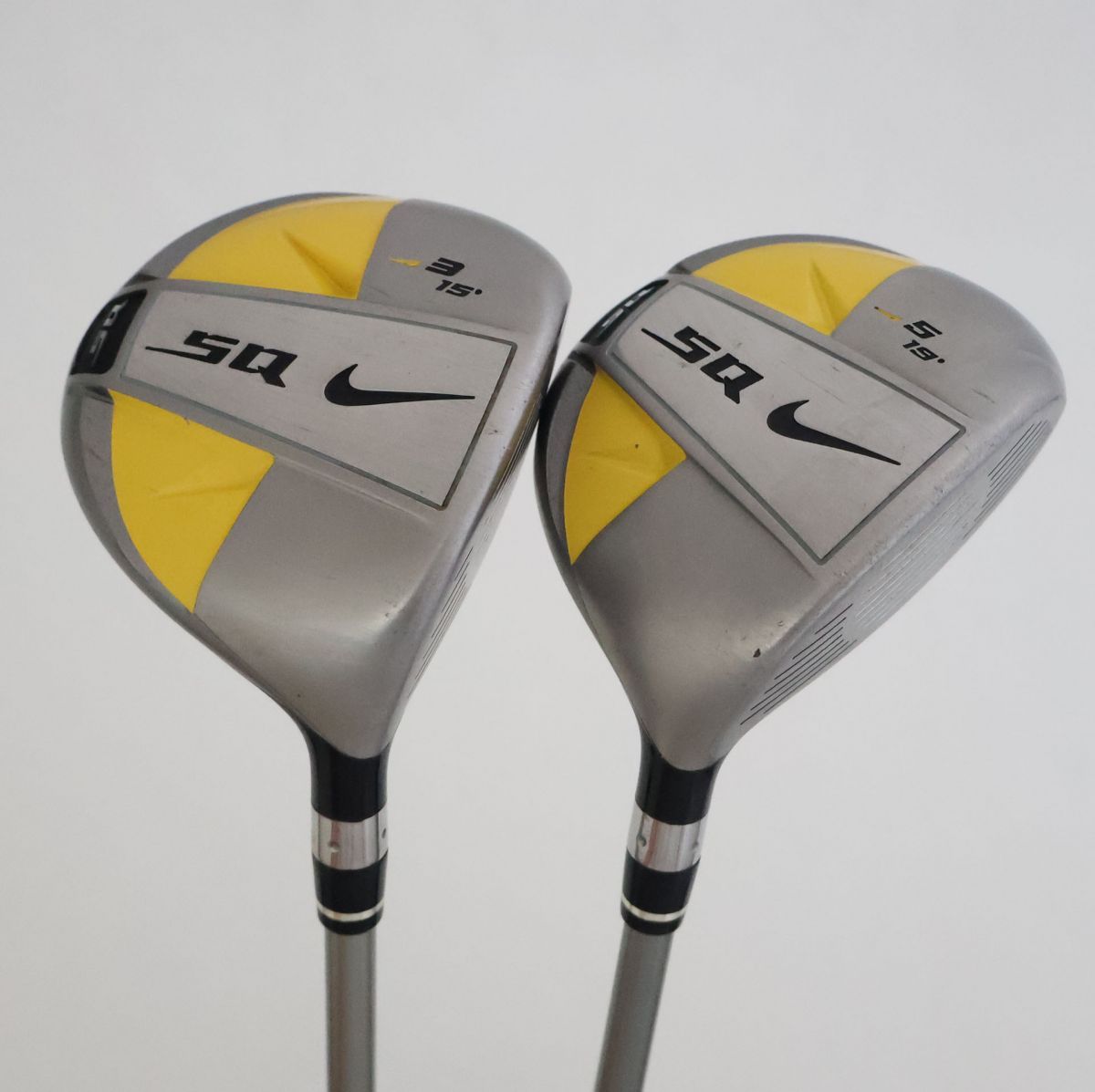 ★1円スタート！ナイキSQ 3番5番FW　(TourAD/N65/S) ●3W＆5W　2本セットNIKE★ナイキ　SQ☆サスクワッチ　フェアウェイウッド TOUR AD N65 カーボン　S★日本仕様　(78696