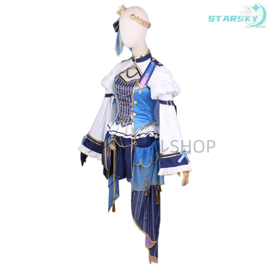 バーチャル YouTuber hololive 星街すいせい 風 コスプレ衣装 コスチューム 服 コスプレ靴 ウィッグ追加 ハロウィン イベン