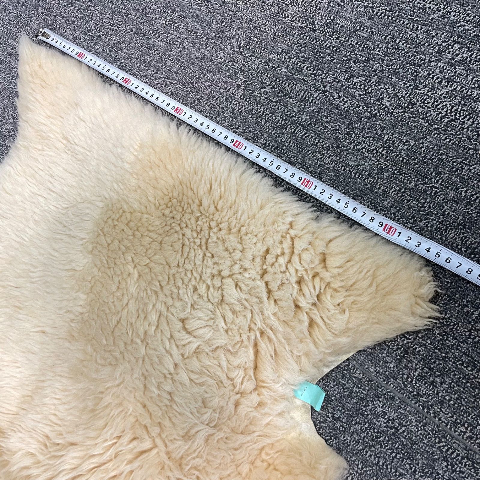 WOOLTAN ムートンラグ 約90×70(cm) 敷物 カーペット マット 毛皮 羊毛 