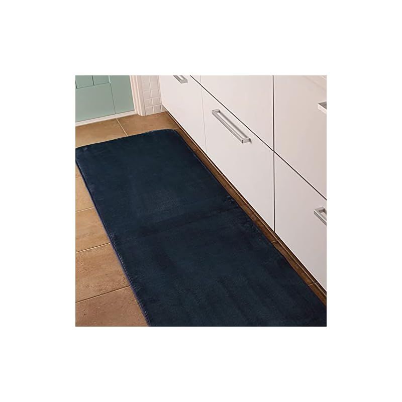 布団と寝具専門店カラーズ 低反発キッチンマット ネイビー 60×240cm A717-TH240KMAT-NV 1