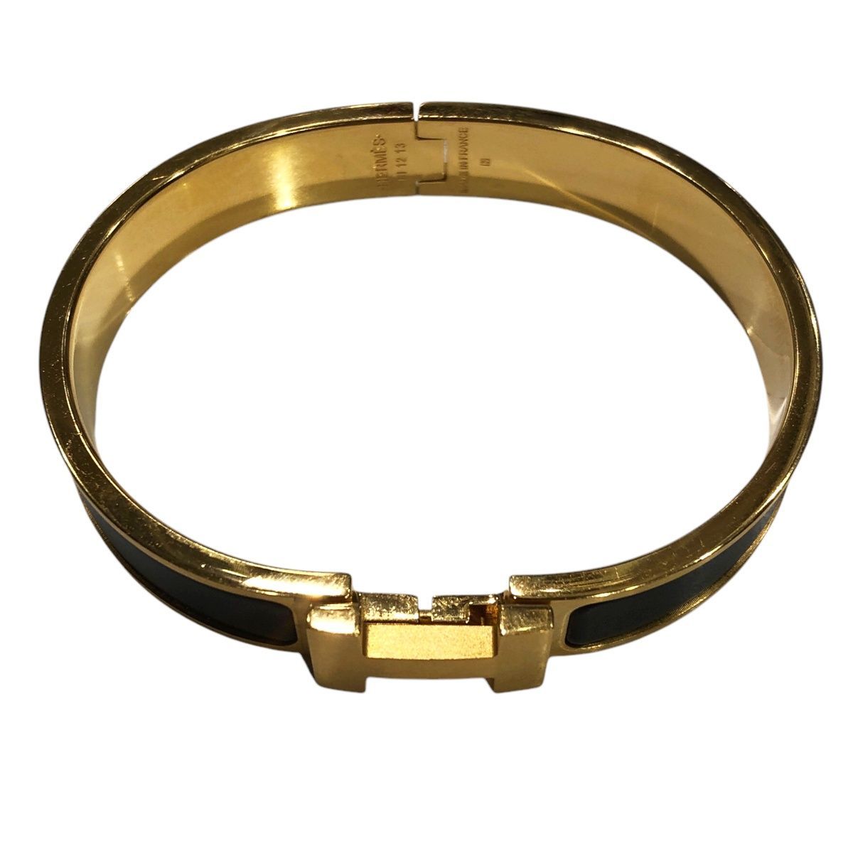 中古】 HERMES エルメス ブレスレット クリックHH ノワール・マット 