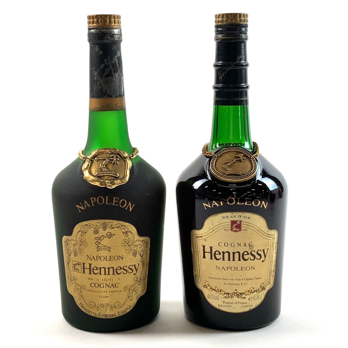 2本 ヘネシー Hennessy ナポレオン ナポレオン ブラスドール 金ラベル コニャック 700ml ブランデー セット 【古酒】 - メルカリ