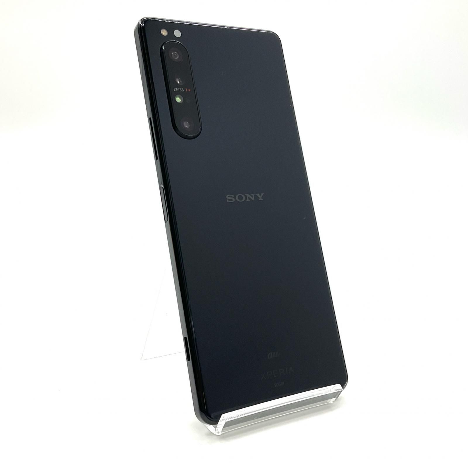 【全額返金保証】【最速発送】Sony Xperia 1 II 128GB ブラック au 美品 動作確認済 SOG01 白ロム