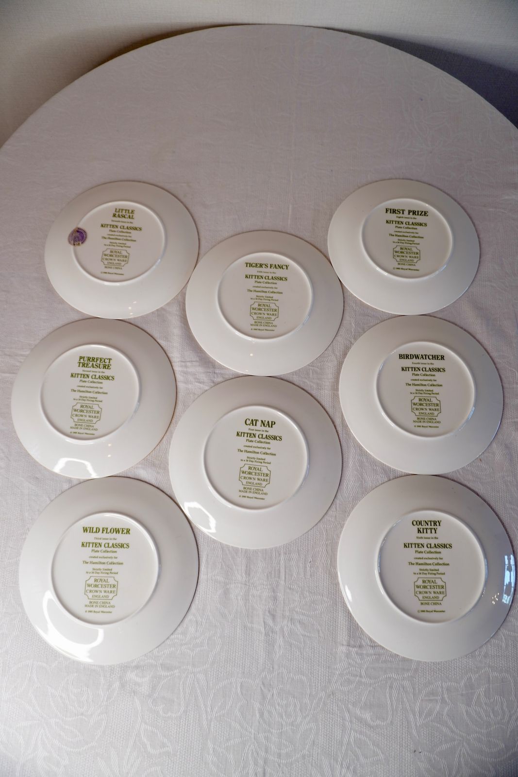 イギリス ヴィンテージ ネコ 絵皿 8枚セット コレクションプレート