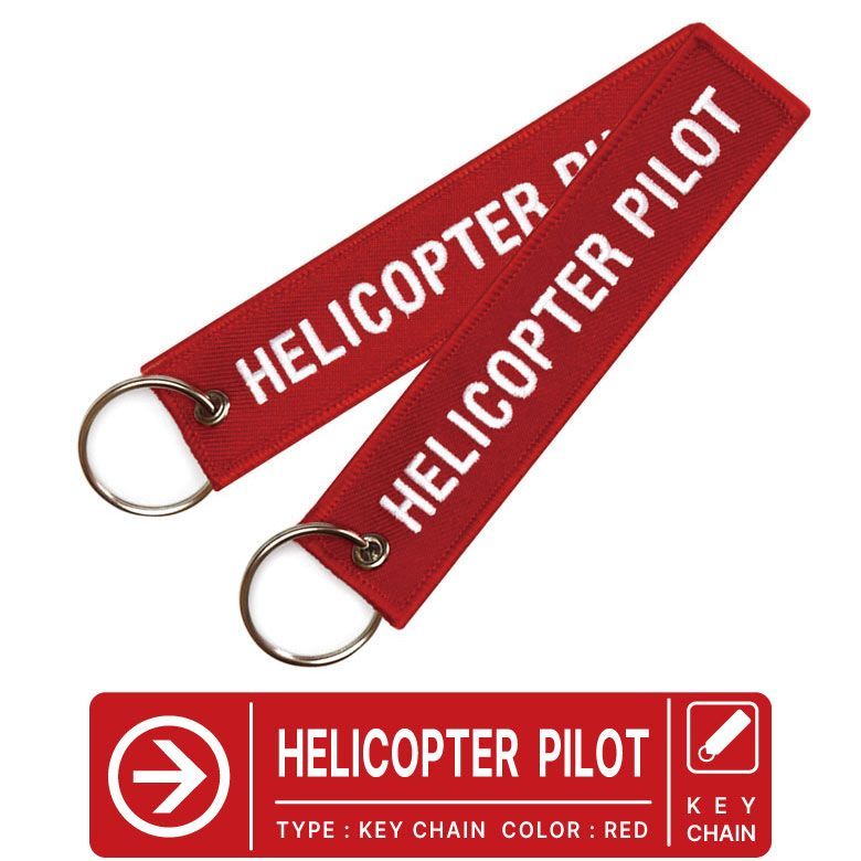 HELICOPTER PILOT ヘリコプターパイロット タグ キーホルダー (1個) カラー レッド RED フライトタグ 航空 飛行機 グッズ  アイテム - メルカリ