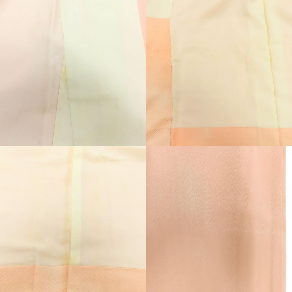 【中古】 訪問着・付下 正絹 コーラルピンク 薄オレンジ ぼかし 和装 呉服 和服 きもの レディース 女性 中古】 訪問着・付下 正絹 コーラルピンク 薄オレンジ ぼかし 和装