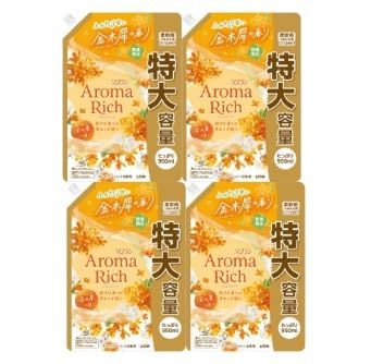 4袋セット ソフランアロマリッチ 詰め替え用 特大 金木犀の香り950mL×4個セット