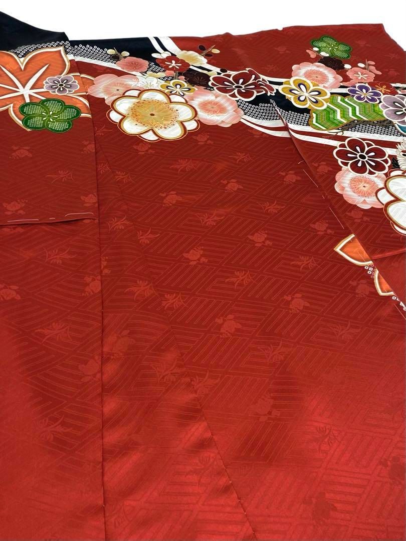 振袖 仮絵羽 金駒 金彩 紋意匠 正絹 未仕立て品 八掛付き MOK546