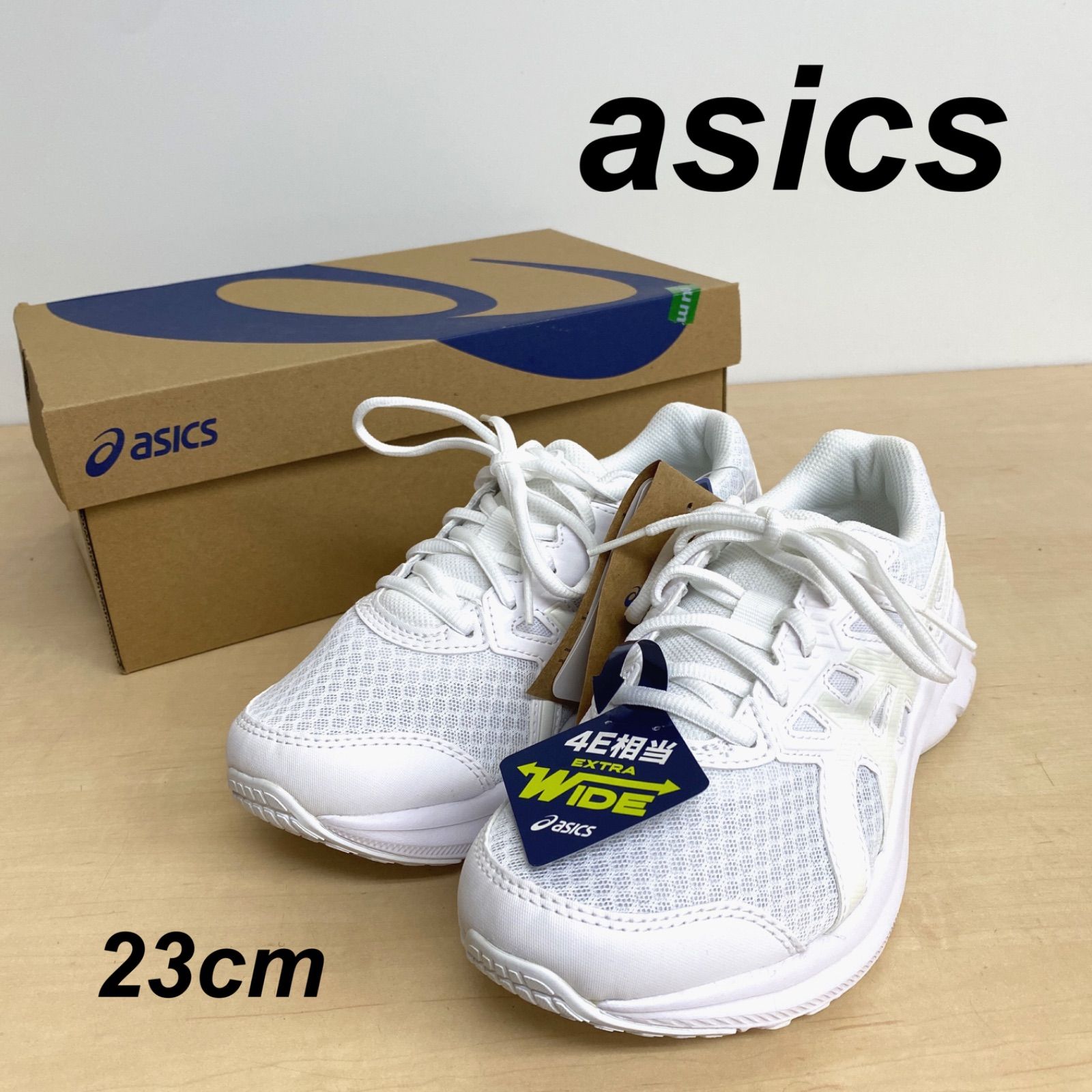 ASICS ホワイト スニーカー タグ付き タグ付き 未使用 asics ホワイト スニーカー 靴 K94 - メルカリ