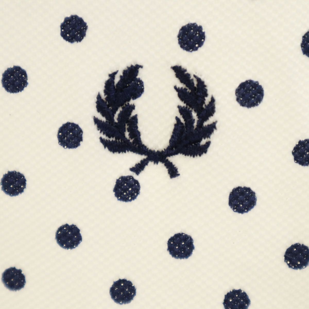 新品 FRED PERRYフレッドペリー半袖ポロシャツＳサイズ　白 FRED PERRY フレッドペリー ドット柄 半袖 ポロシャツ S