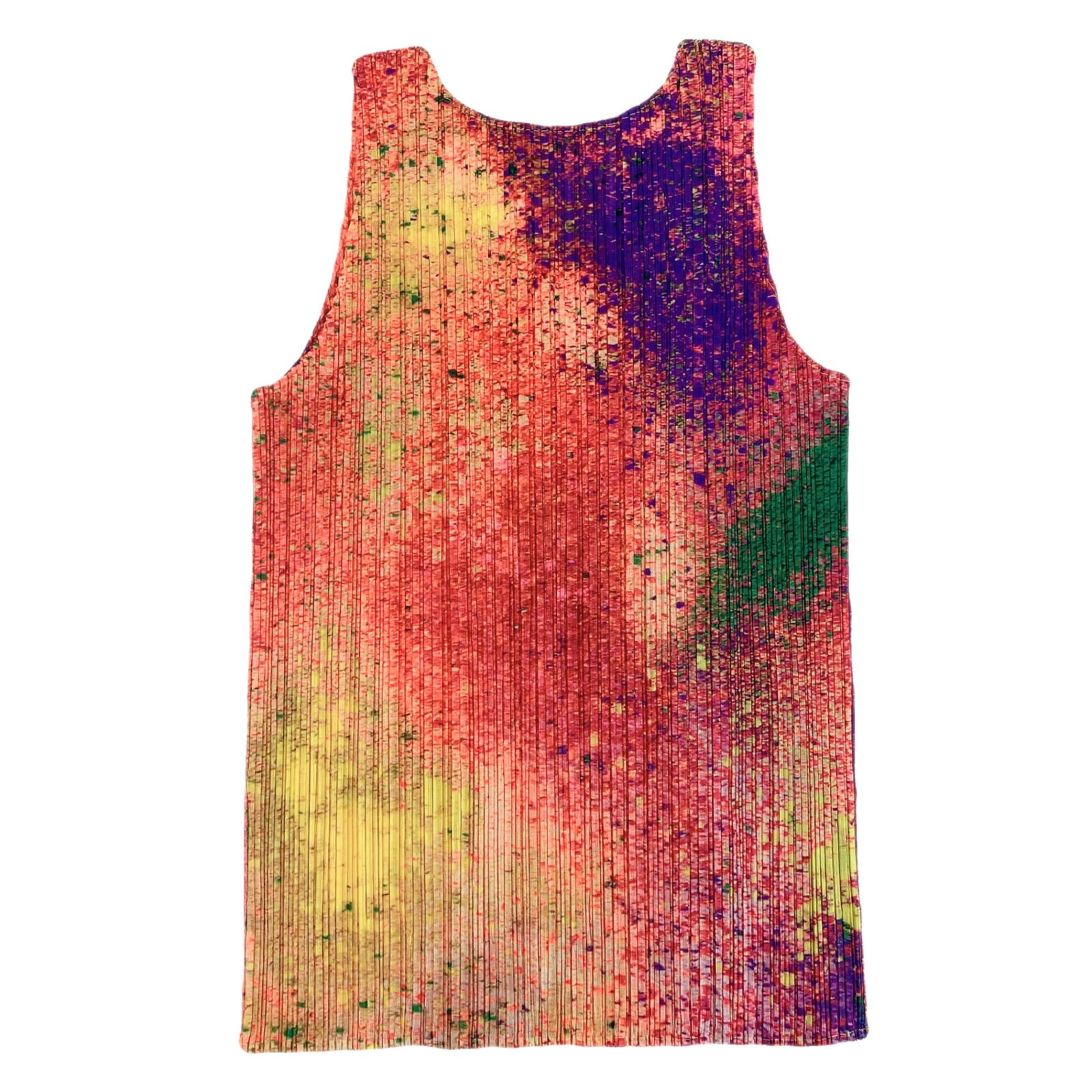 PLEATS PLEASE （プリーツプリーズ)マルチカラープリーツタンクトップ