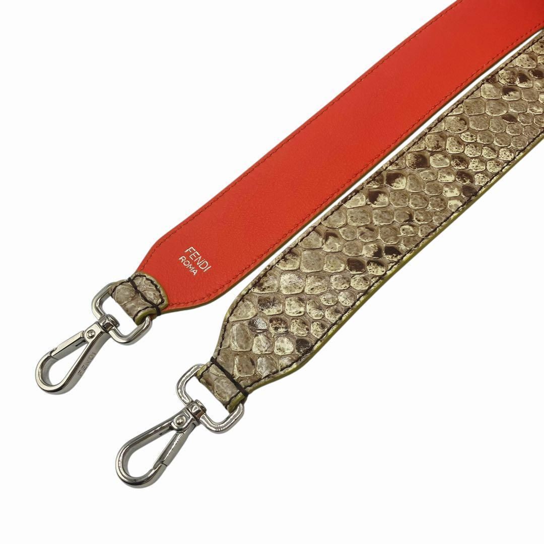 FENDI✨フェンディ　ショルダー　ストラップユー　パイソン　ピンク系　バッグ用 フェンディ ストラップユー パイソン ピンク ゴールド金具 FENDI